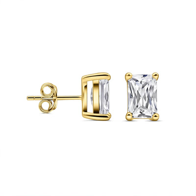 Mini Rectangular Stud Earrings